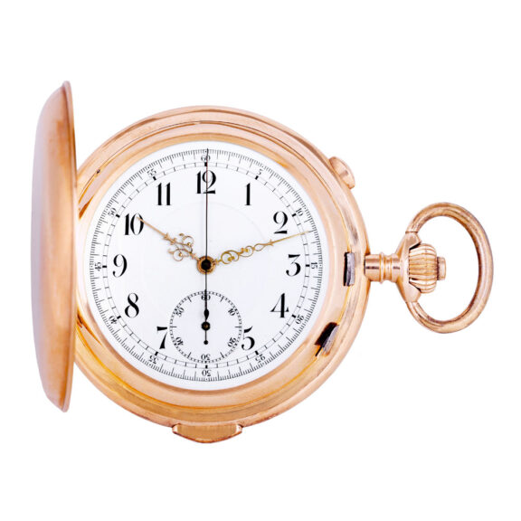 Swiss rose gold quarter repeating lever chronograph Circa 1900