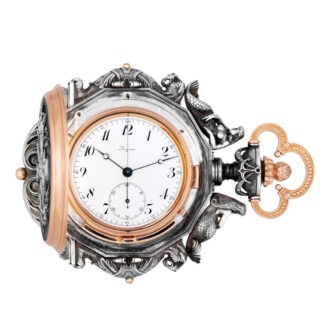 Magnificent Swiss rose gold exhibition-type watch Circa 1911