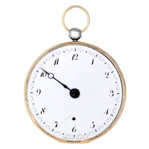 French silver and rose gold souscription cylinder watch Circa 1803