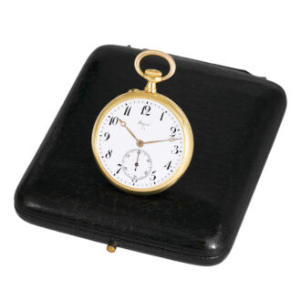 Rare Swiss 18 carat gold keyless lever pendant watch Circa 1900