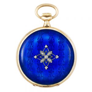 Swiss gold, enamel and diamond-set Belle Epoque lever Circa 1910