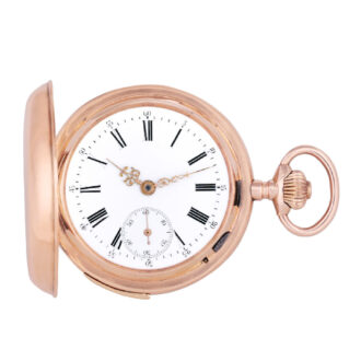 Swiss rose gold lever with concealed erotic automaton Circa 1890