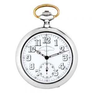 Interesting Swiss silver chronograph lever military watch Circa 1918