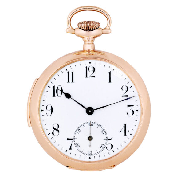 Swiss 14K rose gold quarter repeating keyless lever Circa 1920