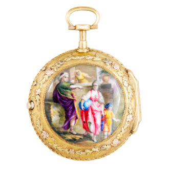 Swiss three-colour gold and enamel verge watch Circa 1770