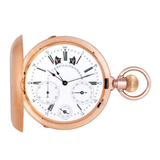 Extremely rare Swiss rose gold complicated lever watch Circa 1890