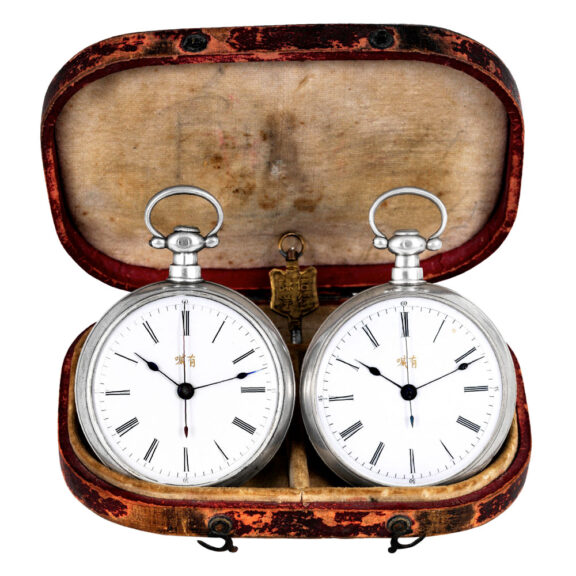 Swiss pair of silver watches for the Chinese market Circa 1875 Swiss pair of silver watches for the Chinese market Circa 1875