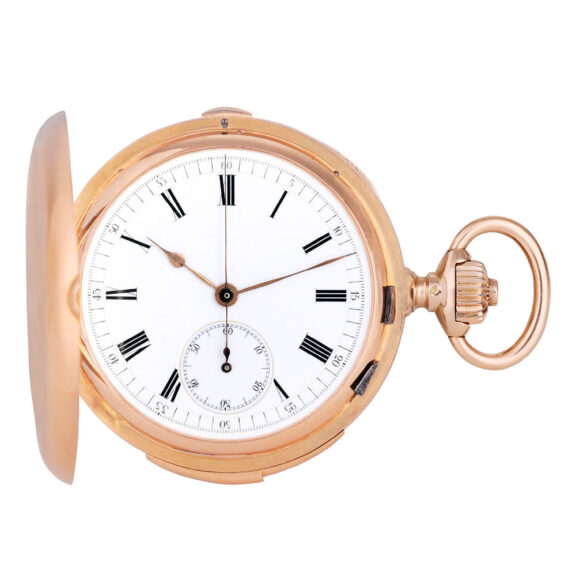 French rose gold minute repeating chronograph Circa 1900