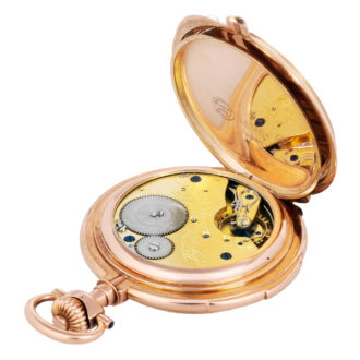 German rose gold minute repeating keyless lever Circa 1920