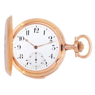 Swiss rose gold quarter repeating keyless lever watch Circa 1897