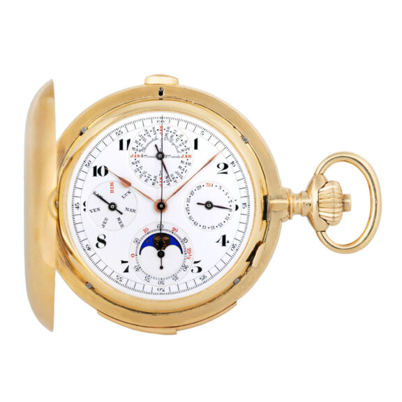 Extremely fine Swiss gold complicated lever watch Circa 1910