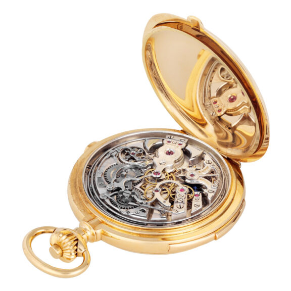 Extremely fine Swiss gold complicated lever watch Circa 1910 Extremely fine Swiss gold complicated lever watch Circa 1910