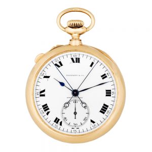 Swiss 18 carat gold split seconds chronograph watch Circa 1920