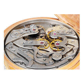 Swiss 18 carat gold split seconds chronograph watch Circa 1920