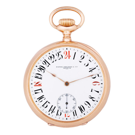 Swiss rose gold Chronometro Gondolo with 24h dial Circa 1905