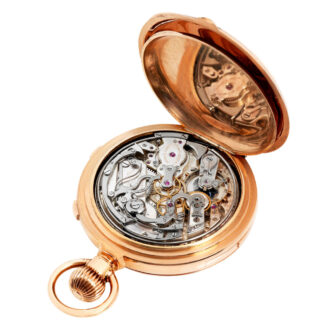 Swiss rose gold repeating split-seconds lever chronograph Circa 1900
