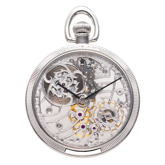 Elegant Swiss platinum keyless lever dress watch Circa 1980