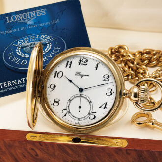 Swiss 18K gold limited edition keyless lever watch Circa 1995
