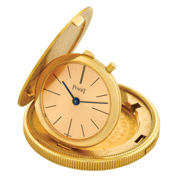 Very fine Swiss 18K gold twenty-dollar coin watch Circa 1985