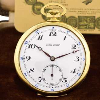 Swiss 18K gold open faced keyless lever watch Circa 1939