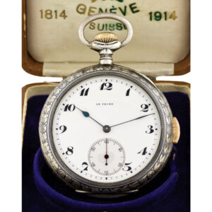 Swiss silver niëllo quarter repeating lever watch Circa 1914