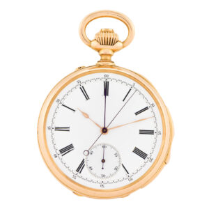 French gold repeating lever chronograph with register Circa 1890