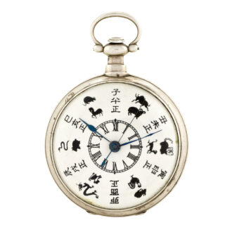 Swiss silver open faced centre seconds lever watch Circa 1875