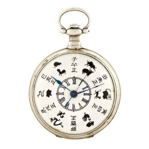 Swiss silver open faced centre seconds lever watch Circa 1875