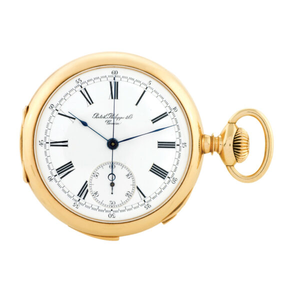 Swiss 18K rose gold minute repeating lever chronograph Circa 1900