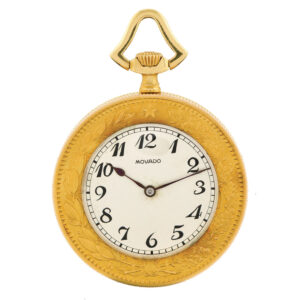 Swiss gold keyless lever coin pendant pocket watch Circa 1920