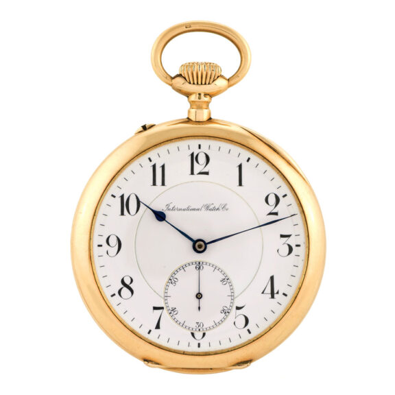 Swiss 14 Carat rose gold open faced keyless lever watch Circa 1910 Swiss 14 CaratK rose gold open faced keyless lever watch Circa 1910