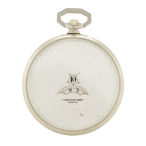 Swiss white gold jump hours and minutes dress watch Circa 1930