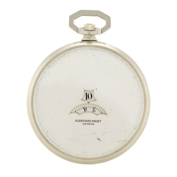 Swiss white gold jump hours and minutes dress watch Circa 1930