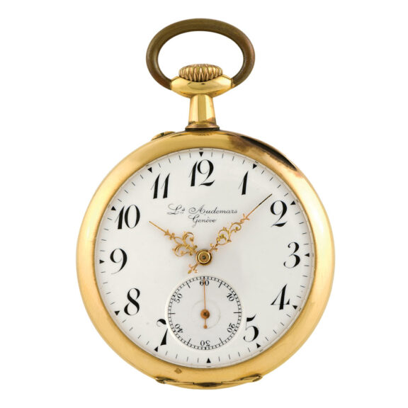 Fine Swiss 18K gold keyless lever pocket watch Circa 1900