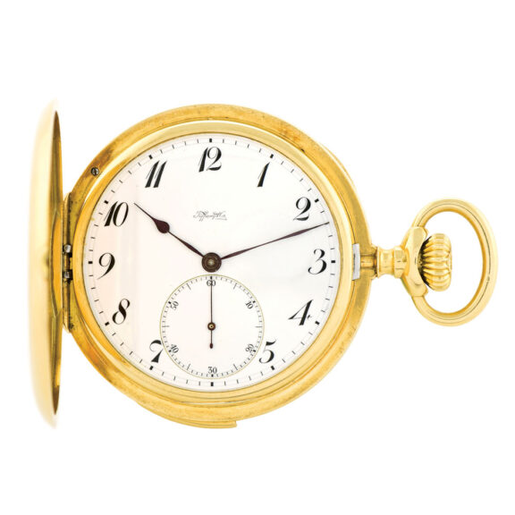 Swiss 18K gold minute repeating keyless lever Circa 1915
