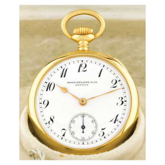Swiss gold open faced keyless lever pendant watch Circa 1913