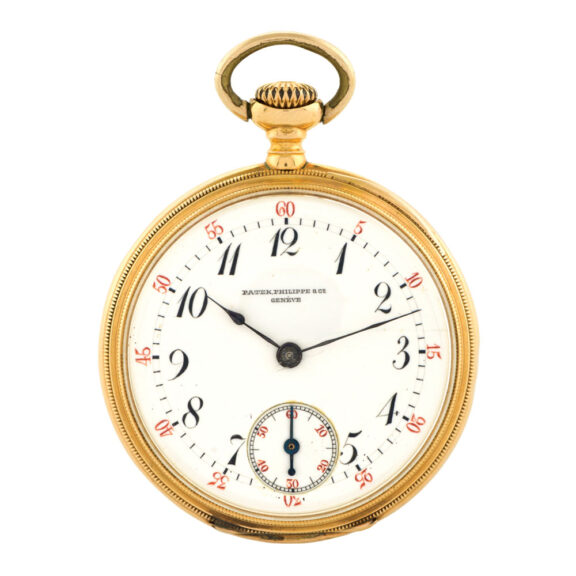 Swiss gold open faced keyless lever pendant watch Circa 1885 Swiss gold open faced keyless lever pendant watch Circa 1885