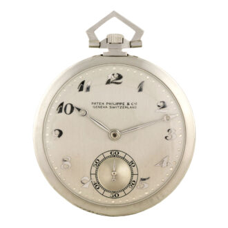 Swiss platinum open faced keyless lever dress watch Circa 1932
