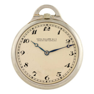 Thin Swiss platinum keyless lever dress watch Circa 1930