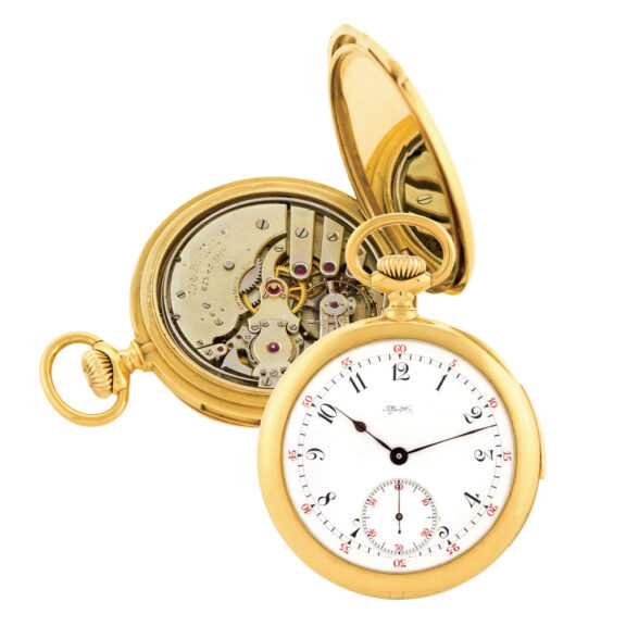 Fine Swiss 18K gold five-minute repeating keyless lever Circa 1887 Fine Swiss 18K gold five-minute repeating keyless lever Circa 1887