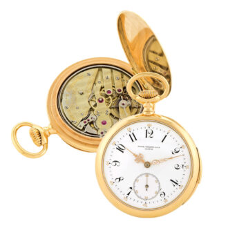 Fine Swiss rose gold minute repeating keyless lever Circa 1890