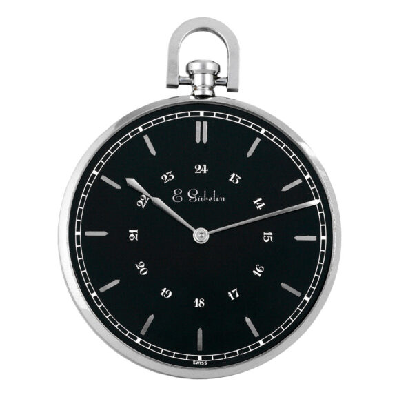 Swiss stainless steel Staybrite lever with 24 hour dial Circa 1935