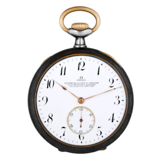 Swiss gunmetal open faced keyless lever watch Circa 1910