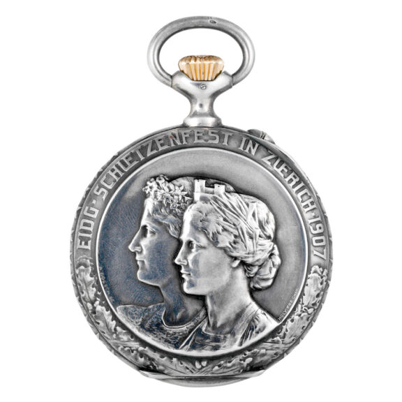 Swiss silver lever made for Zürich Schuetzenfest Circa 1907