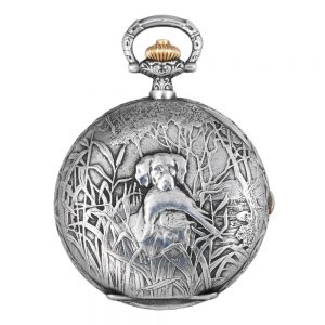 Fine Swiss silver hunting cased lever chronograph Circa 1915