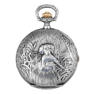Fine Swiss silver hunting cased lever chronograph Circa 1915