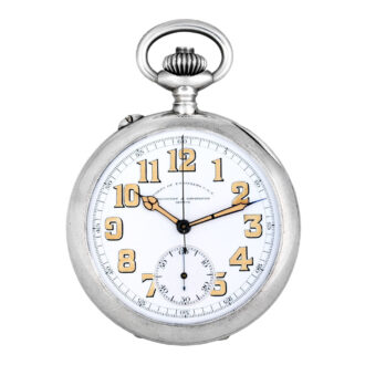 Interesting Swiss silver chronograph lever watch Circa 1918