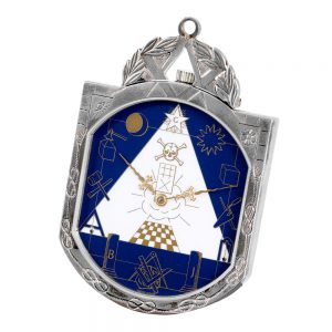 Unusual Swiss silver lever Masonic pendant watch Circa 1989