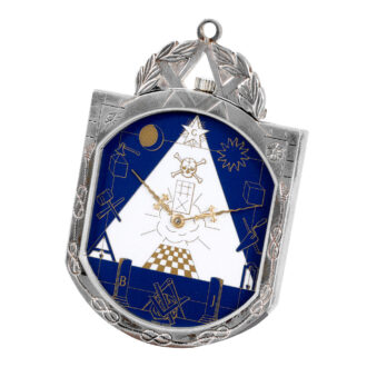 Unusual Swiss silver lever Masonic pendant watch Circa 1989