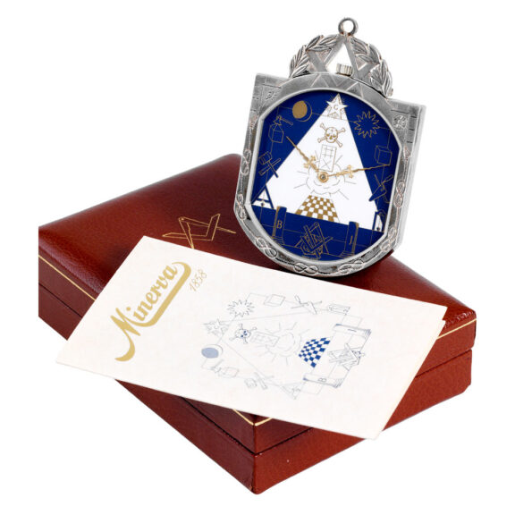 Unusual Swiss silver lever Masonic pendant watch Circa 1989 Unusual Swiss silver lever Masonic pendant watch Circa 1989